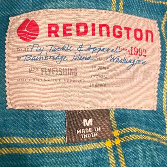 Redington - Mens Medium - Fly Fishing - Pearl Snap - Button-up Flannel Shirt - Picture 10 of 14